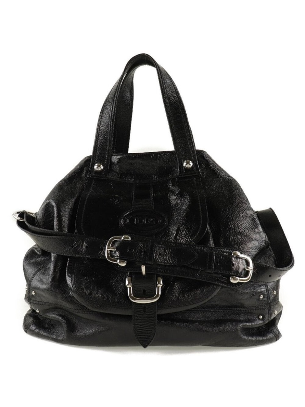 TOD’S Black Patent Leather Handbag